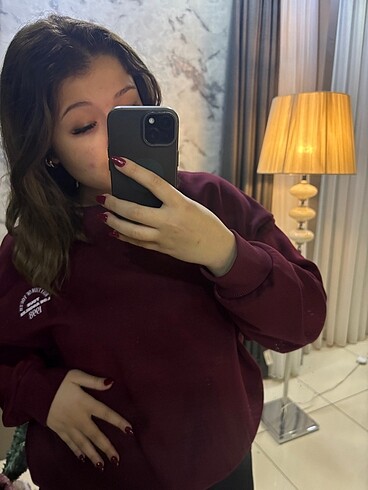 xl Beden bordo Renk bordo sweattshirt