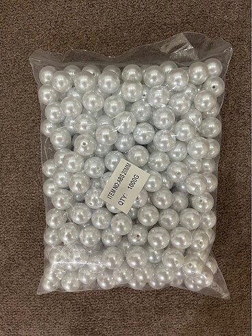 1000 KG BEYAZ İNCİ BONCUK 20MM
