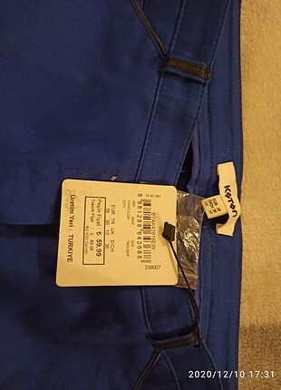 38 Beden Yeni mavi kumaş pantalon 