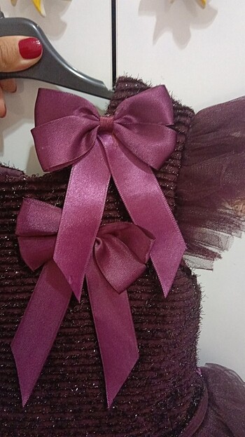 7 Yaş Beden bordo Renk Abiye elbise