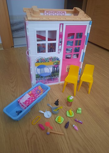 Pembe Barbie Oyun Evi ve Aksesuarları - Görsel 9