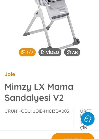 Beyaz ve Gri Bebek Mama Sandalyesi - Görsel 2