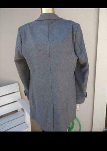 Düğmeli Gri Erkek Midi Boy Kaban - Görsel 2