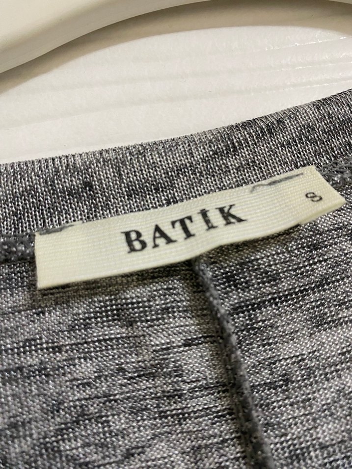 Gri Uzun Kollu Salaş Kadın bluz - Görsel 3