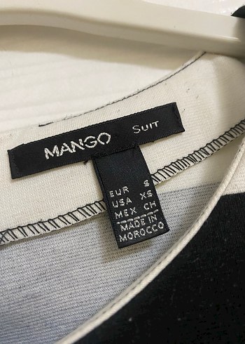 Kısa Kollu Siyah Beyaz Çizgili Kadın Tişört - Görsel 3