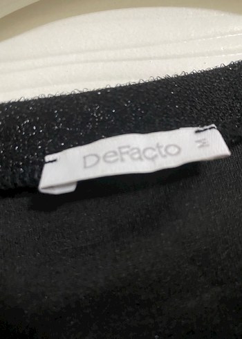 Siyah Simli Kısa Kollu Mini Tişört - Görsel 2