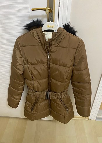 Kahverengi Kürklü Kadın Kışlık Mont - Görsel 2