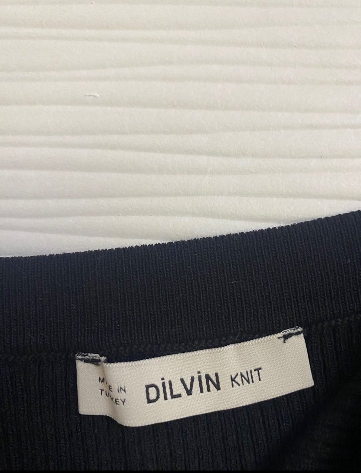 Siyah Mini Örme Kadın Atlet dilvin - Görsel 2