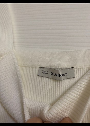 Beyaz Örgü Kolsuz Mini Kadın Atlet dilvin - Görsel 3