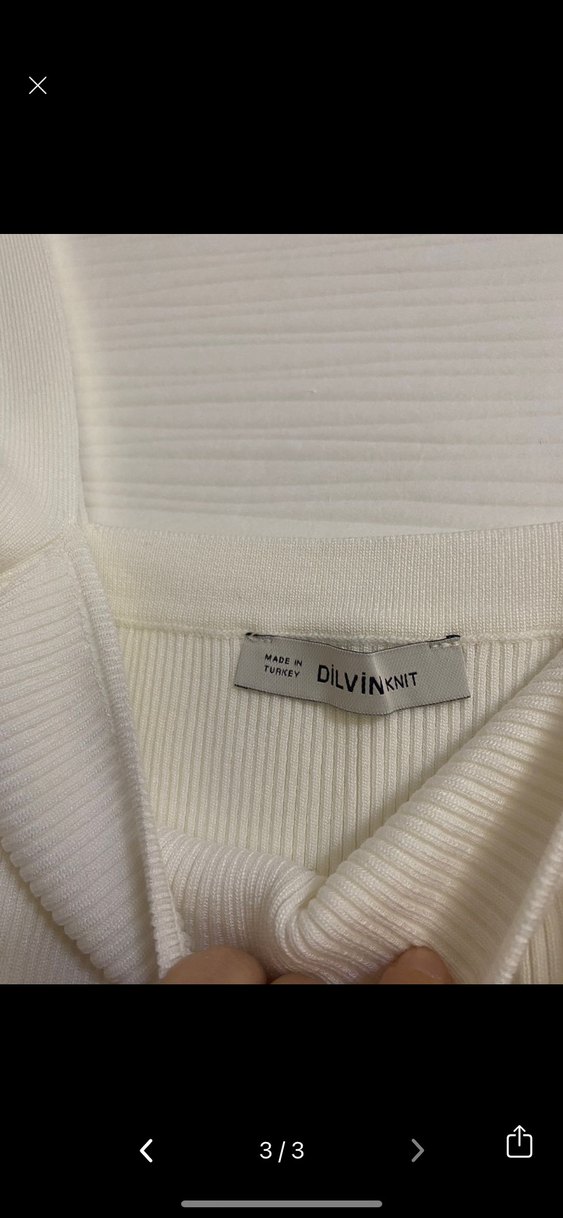 Beyaz Örgü Kolsuz Mini Kadın Atlet dilvin - Görsel 3