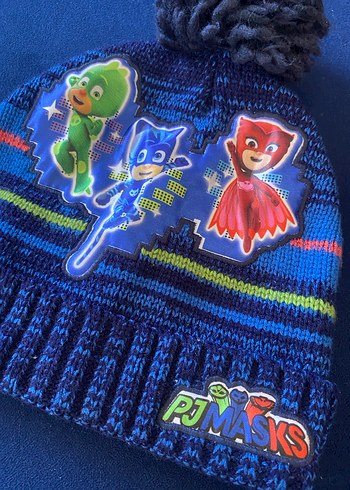 3-5 Yaş, 21 cm Beden mavi Renk Lcw Pj Masks 4-6 yaş çocuk bere atkı takımı