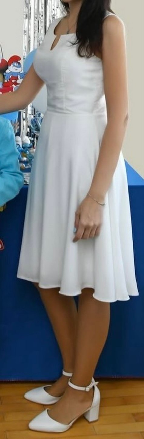 Trendyol beyaz midi elbise - Görsel 5