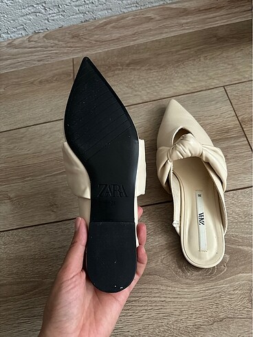 36 Beden camel Renk #zara #terlik #bej #36