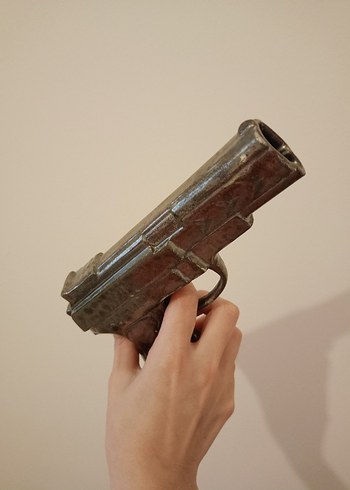 Seramik El Yapımı Gri Pistol//Tabanca - Görsel 10