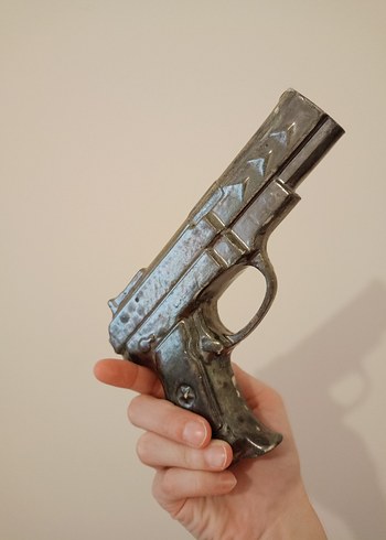 Seramik El Yapımı Gri Pistol//Tabanca - Görsel 9