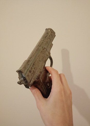 Seramik El Yapımı Gri Pistol//Tabanca - Görsel 6