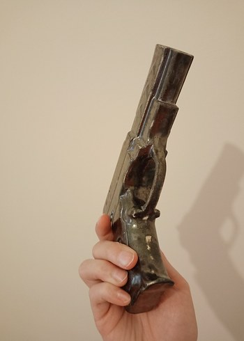 Seramik El Yapımı Gri Pistol//Tabanca - Görsel 11