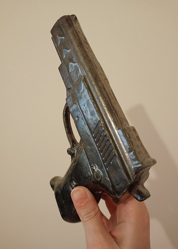 Seramik El Yapımı Gri Pistol//Tabanca - Görsel 13