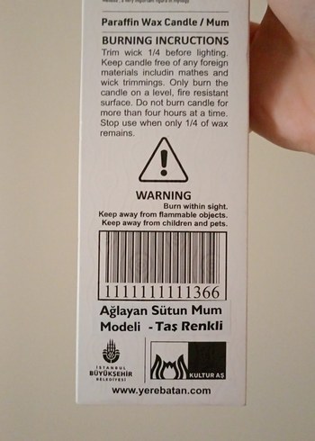 Yerebatan Sarnıcı Müzesi Ağlayan Sütun Dekoratif Mum - Görsel 13