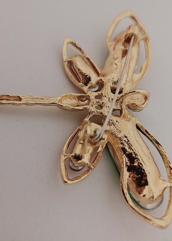 Renkli Taşlı Yusufçuk Broş - Görsel 3