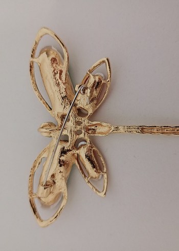 Renkli Taşlı Yusufçuk Broş - Görsel 5