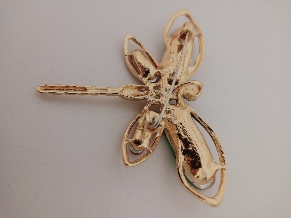 Renkli Taşlı Yusufçuk Broş - Görsel 3