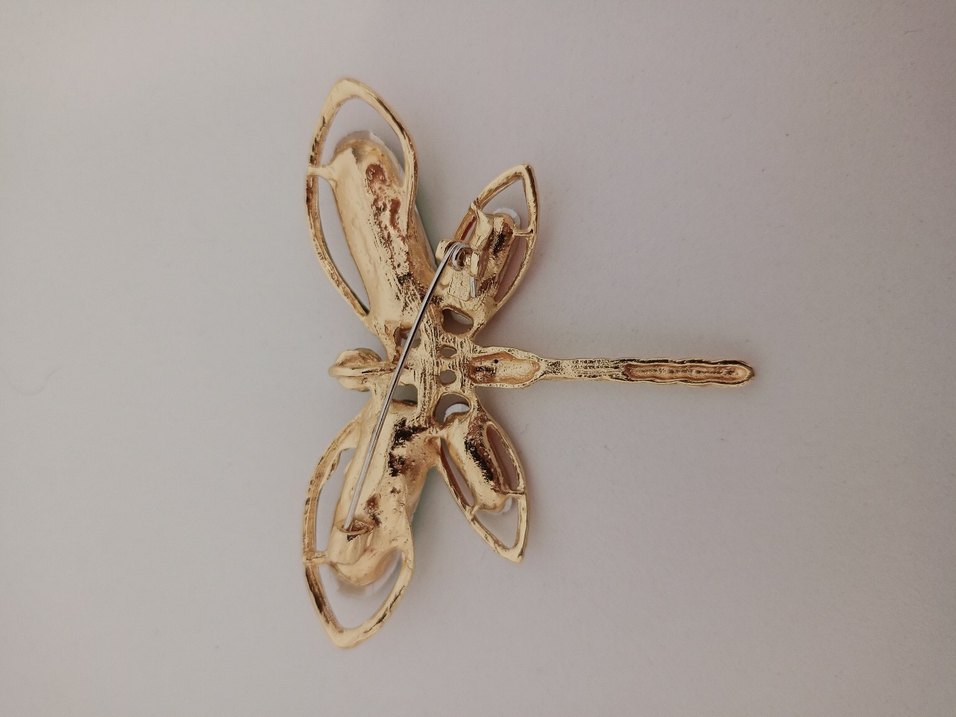 Renkli Taşlı Yusufçuk Broş - Görsel 5