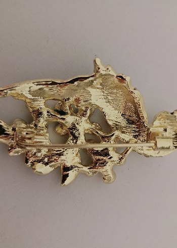 Payetli Yeşil Papağan Broş - Görsel 7