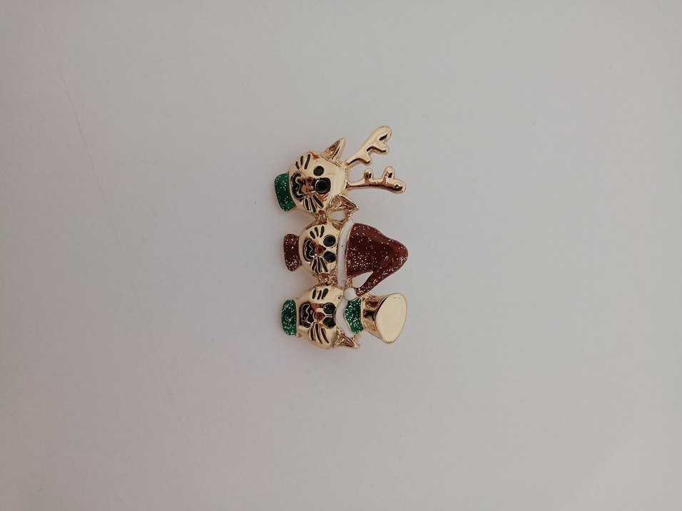 Bohem Tarzı Christmas Kedi Neko Broş. - Görsel 3