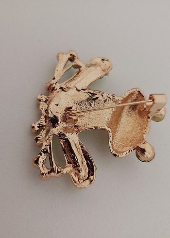 Renkli Payetli Kurbağa Broş - Görsel 7