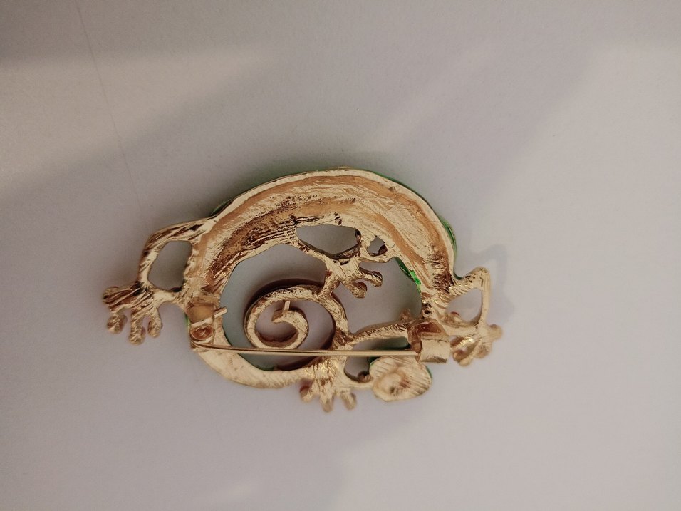 Boncuklu Turkuaz Kerenkele Desenli Broş - Görsel 5