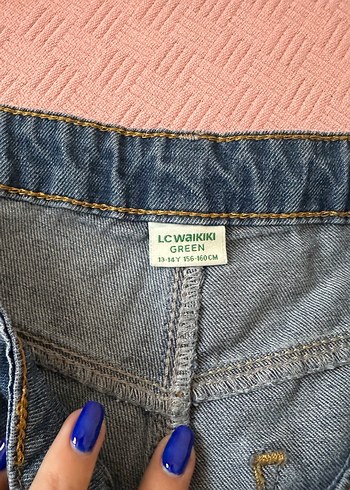 LC Waikiki Mavi Midi Boy Rahat Kesim kız çocuk Kot Pantolon