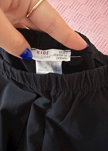 12-13 Yaş Beden Siyah Kadın Regular Fit Kumaş tayt