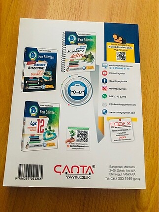  Çanta yayınları fen bilimleri 8.sınıf LGS
