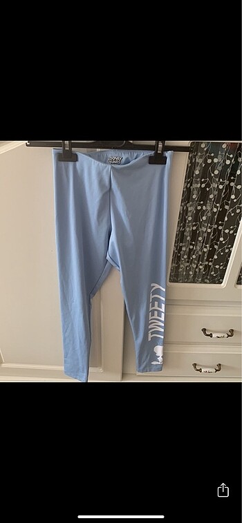 11-12 Yaş Beden mavi Renk Zara crop üst ve tayt takım sıfır kullanılmamış ürün