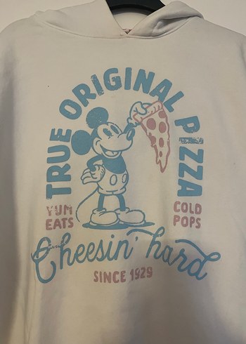 universal Beden Beyaz Baskılı Kadın Sweatshirt