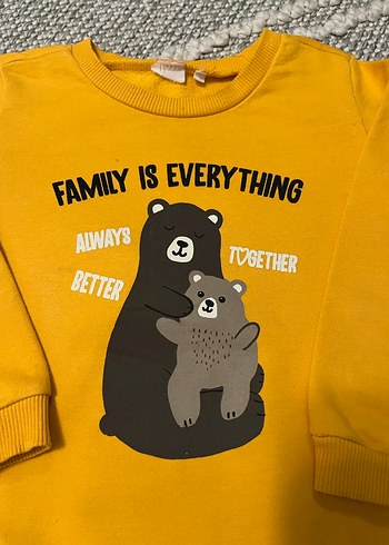 Sarı Erkek Çocuk Sweatshirt, Uzun Kollu, Baskılı - Görsel 2