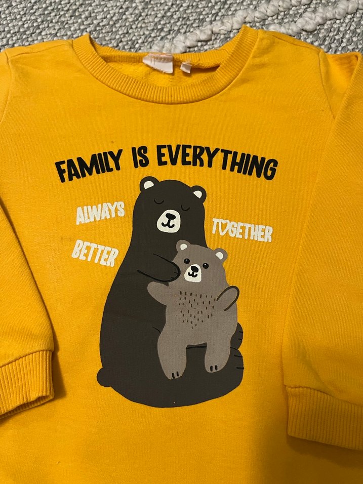 Sarı Erkek Çocuk Sweatshirt, Uzun Kollu, Baskılı - Görsel 2