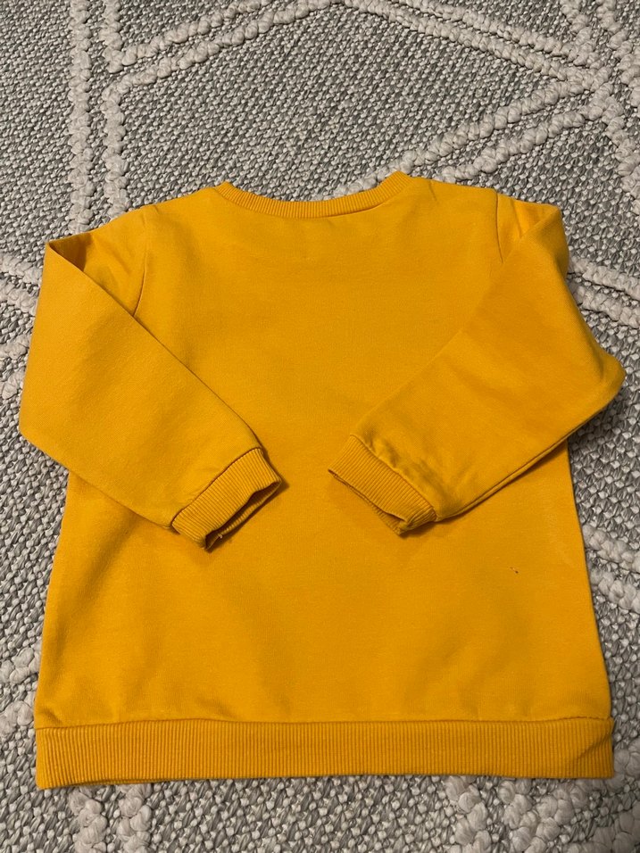 Sarı Erkek Çocuk Sweatshirt, Uzun Kollu, Baskılı - Görsel 3