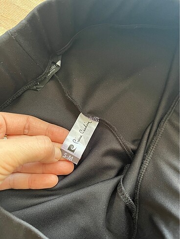 s Beden siyah Renk Pierre cardin dantel detaylı tayt