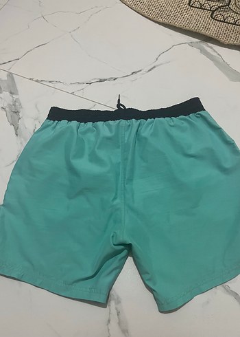 Turkuaz Renkli Erkek Mini Yüzme Şortu - Görsel 4