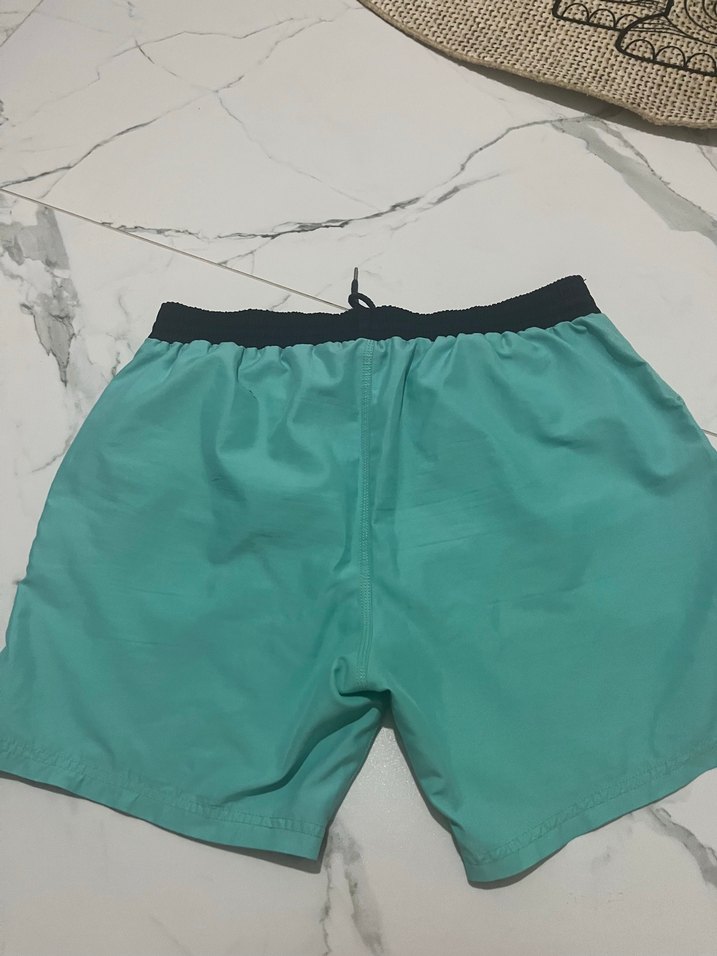 Turkuaz Renkli Erkek Mini Yüzme Şortu - Görsel 4