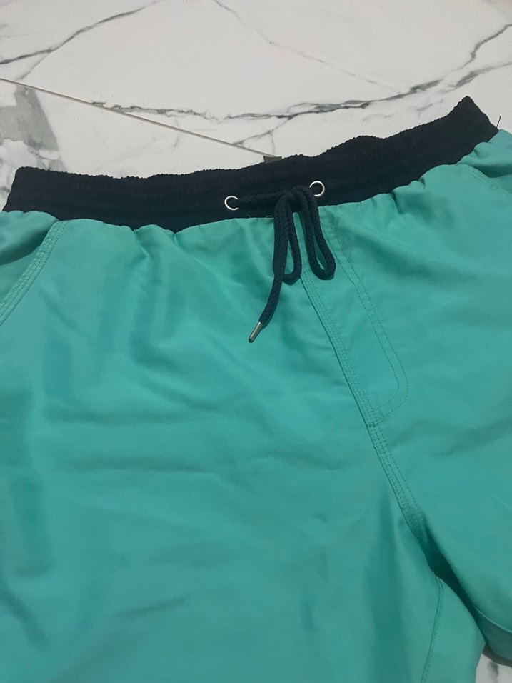 Turkuaz Renkli Erkek Mini Yüzme Şortu - Görsel 2