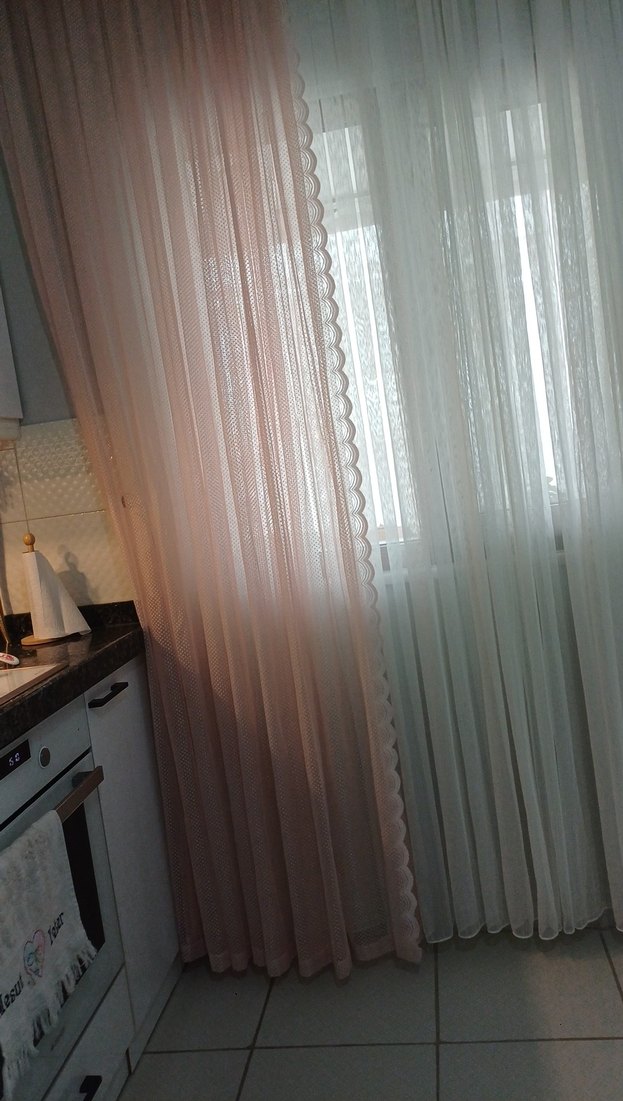 pembe Tül Perde fon perde - Görsel 4