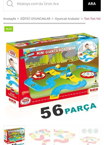 56 Parçalı Renkli Mini Dev Yol Seti