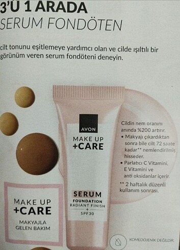 Avon Avon makeup+care serum fondoten 