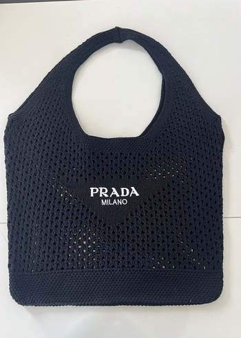 Prada Milano Siyah Örgü Kol Çantası