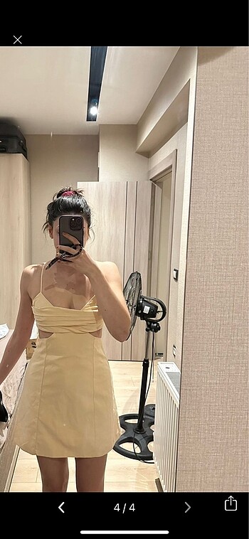 xs Beden camel Renk Zara elbise