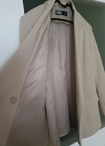 xs Beden camel Renk Zara Oversize Vatkalı Blazer Ceket