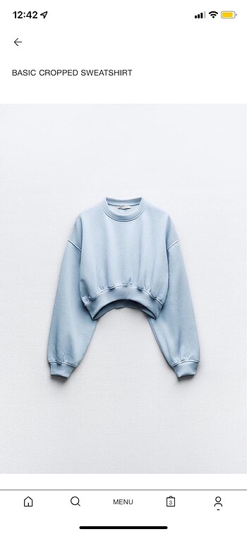 m Beden mavi Renk zara sweatshirt